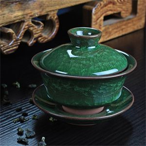 Чайные чашки Tangpin Coffee Tea Sets Ice Crack Ceramic Chapot Gaiwan Cup китайский кунг -фу 230808