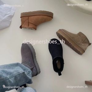 Kadınlar boot kadın ultra mini platform botları tazz kürk terlik tasarımcısı botlar Tasman Shearling terlik süet yün avustralya ayak bileği kar patikleri 35-45