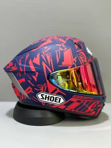 Shoei X15 Inspired Red Full Face Motorcycle Helmet with Anti-Fog Visor - Motocross Racing Replica, Non-Original