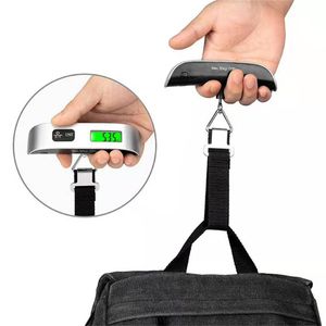 Weighing Scales Portable Luggage Scale Digital LCD Display 110lb 50kg Balance Pocket Luggage Hanging Suitcase Travel Weighs Baggage Bag Tools JL1836