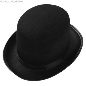 Yetişkin Çocuk Sihirli Şapka Makyaj Sirk Ringmaster Rol-Oyun Cadılar Bayramı Kostüm Partisi Karnavalı Top Hat Z230809