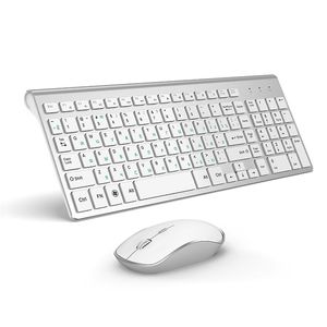 2.4G Kablosuz Klavye Fare Combo Rus Dili Protable Mini Multimedya Klavye Fareleri Windows PC Dizüstü Bilgisayar Tableti