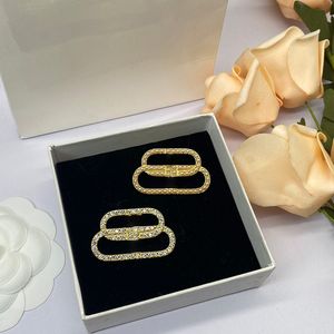 Gold Shining Brooch Women Vintage Hollow Full Diamond 18K Gold Plated Classy Broochpin Simple Luxury Accessories Jewelry