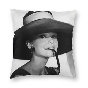 Подушка декоративная подушка Cool Audrey Hepburn Case Home Decorative 3D Двух боковой подушки для гостиной 214K