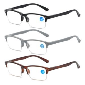 Okuma Gözlükleri Rbenn 3 Paket Anti Mavi Işık Okuma Gözlükleri Erkek Kadınlar Ultralight Yarım Çerçeve Bilgisayar Okuyucuları Bahar Menteşe 1.50 2.0 2.50 230809