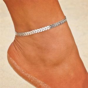 Anklets TOBILO Punk Vintage Arrows Beach Foot Anklet For Women Bohemian Gold Color Female Summer Bracelet Jewelry