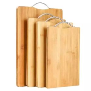 Karbonize bambu doğrama blokları mutfak meyve tahtası büyük kalınlaşmış ev kesme tahtaları yeni