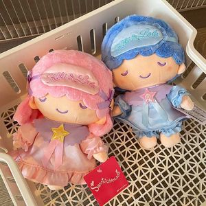 Фаршированные плюшевые животные Sanrios Little Twin Star Plush Boy Girl Plush -Duold Cosplay Cat Toys Key Chain Детский день рождения подарок R230810