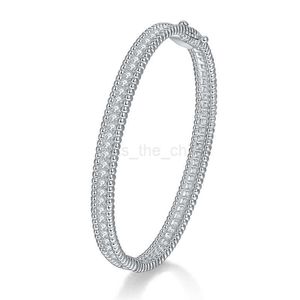 Очарование браслетов Женское браслет роскошь 925 серебряное серебро создано Moissanite Gemstone Pare Brangle Bracelets Свадебные вечеринки