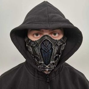 Oyun Mortal Kombat 11 Akrep Maskesi Cosplay Props Reçine Unisex Noob Saibot Cadılar Bayramı Aksesuarları Sub-Zero Maskeleri HKD230810