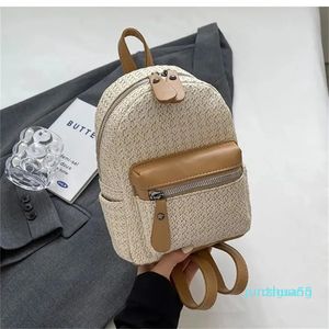 Kadınlar sırt çantası stili PU deri moda gündelik çantalar küçük kız okul çantası iş dizüstü bilgisayar sırt çantası şarj çip çırpma 2023