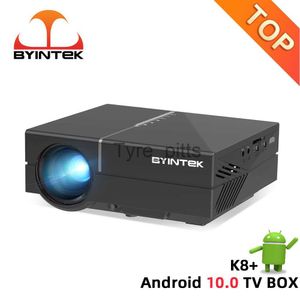 Проекторы Byintek K8 HD 1280*720p LCD 1080p Home Theatre Portable Lod Video Mini Projector (дополнительный Android 10) для телефона 3D 4K X0811