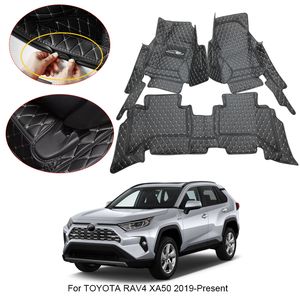 3D Full Surround Car Floor Mat For Toyota RAV4 XA50 2019-2025 Liner Foot Pad Carpet PU Leather Waterproof Cover Auto Accessory
