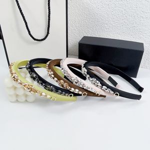 Lüks Tasarımcı Kristal Rhinestone Kafa Bantları Kadınlar için Saç Bantları Kız Marka Elastik Mektup P Head Band Spor Fitness Kafa Bandı Baş Sargı