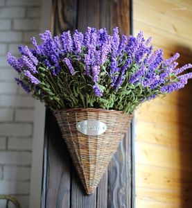 Декоративные цветы 9 головы свежие фиолетовые фальшивые растения искусственное цветочное букет ролло