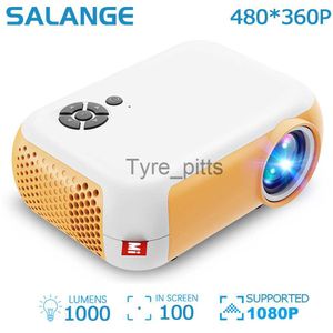 Projektörler Salange A10 Mini Projektör 1000 Lumens Beamer Destek 1080p Taşınabilir USB Video Projektörleri Cep Telefonu Ev Sineması Sineması X0811