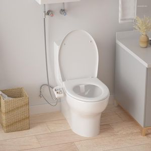 Banyo lavabo muslukları beyaz çift düğme ve soğuk su ayarlanabilir vücut temizleyici akıllı tuvalet kapağı elektrikli kadın yıkayıcı.