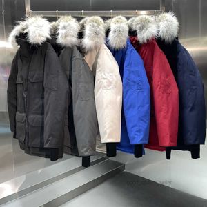 Parkas Coats Kaz Tüy Erkekleri Kadın Tasarımcılar Ceketler Aşağı Homme Kış Jassen Küfürü Büyük Hoody Apparel Fourrure Dış Giyim Manteau Hiver Candian