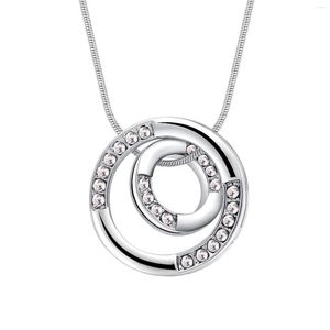 Подвесные ожерелья nl-00230 в женских ювелирных аксессуарах концентрический круговой ожерелье по катушкам с прикурием.