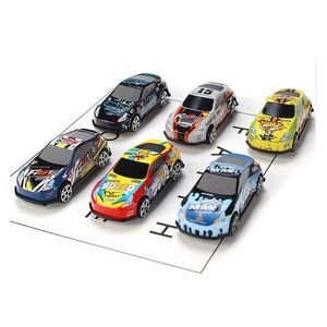 Diecast Model 6pcs Set Toy Racing Car Arloy Iron Shell Taxi Model инерция скользящий железнодорожный автомобиль мини -маленькие подарки для детей 230811