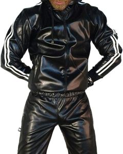 Мужские спортивные костюмы мужская кожаная капюшона Custie Casual Sportswear Cooled Costing Sportswear Men Set Set Juicy Trade Cloid 230812