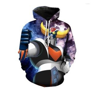 Женские толстовка аниме Goldorak Hoodie UFO Робот 3D Шатенца для печати Grendiz