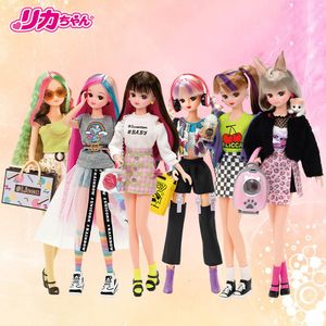 Куклы Tomy Licca Doll Liccachan Latte Retro Ahoharu Blazer Peeps Sweets Neon Butterfly Lover Lover Toy Girls Girls 230811