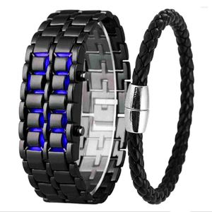 Orologi da polso sdotter sport sport orologio da uomo in quarzo orologio in metallo digitale blu samurai per lava binaria relogio maschiuli