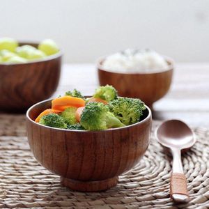 Schalen Holzschale japanische Suppe Salat Reis Zucker Kokosnuss Schleifgeschirr Utensilien Küche Ramen Nudeln Abendessen