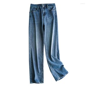 Kadın Kotları 2023 Pantalon Vintage Mujer Yüksek Belli Sokak Giyim Kadınlar Pamuk Lycra Lyocell Tam Uzunluk Düz Rahat Pantolon
