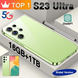 Cell Phone Cases S23 Ultra Smartphone 73 inch Full Screen 4G 5G 16TB1TB 7800mAh Mobile Phones Global Version 108MP HD 230812