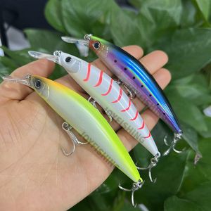 Yemler 110mm 38g 90mm 31g batma balıkçılık cazibesi ağır UV boyalı Minnow Döküm Trolling Balıkçı SeAabass Alabalığı Isca Pesca Sert Yem 9152 230812