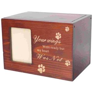 Другая кошка поставляет кремацию урн Pet Cinerary Hapket Wood Memorial Box Ashes на память маленьких животных Pet Cats Dogs Похороны 230812