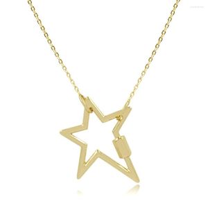 Colares pendentes Moda Mulher Summer Design Simple Design Gold Color Star Party Party Jewrely Gifts for