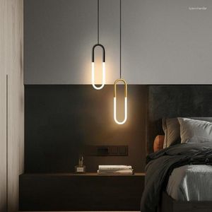 Kolye lambaları Modern LED aydınlatma yatak odası başucu giriş asılı lamba banyo kapalı su geçirmez dekorasyon tavan ışıkları Nordic