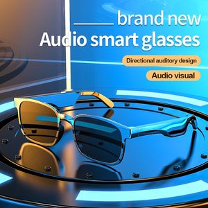 Cep Telefonu Kulaklıklar Bluetooth Audio Smart Glasses Açık Kulak Kablosuz Kulaklık Güneş Gözlüğü Spor Müzik Gözlükleri IP5 Su Geçirmez HD MIC 230812