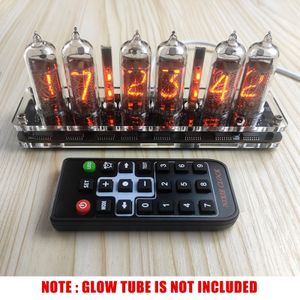 Masa Tablosu Saatleri 6-Bit In14 Glow Tüp Saat Modülü Nixie Saat Ses Aksesuarları DIY USB 5V Arka Işıklı Saat Dijital Artı 4 Küçük Lamba Tüpü 230814