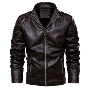 Jackets masculinos de motocicleta de inverno Biker Man Men Jacket Male Outwear Casal Autumn Pilot Mans Solid Faux 230814