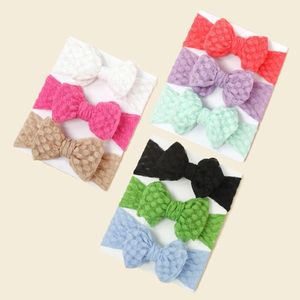 16207 Новый младенец ребенок Big Mesh Bowknot Headsding Kids Wide Elastic Hair Band Дети головные уборы детские аксессуары для волос 8 цветов