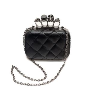 ВСЕ- Новый винтажный кошелек черепа Черный череп кольца кольца сумочка сцепление вечерняя сумка с наклонной к плечам.