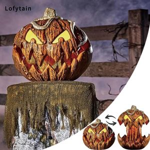 Diğer Etkinlik Partisi Malzemeleri Pop-Up Retractable Jack-O'-Lantern LED Parlayan Gözler Sesli Kabak Fenerleri Korku Dekor Prop Pervane Permed Hanedan Head Hediye 230812