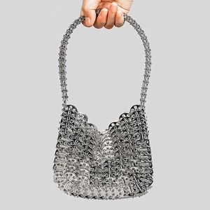Металлическая блестка подмышечная сумка на плече высококачественных дизайнерских сумочек для женщин Новые алюминиевые листы серебряные кошельки