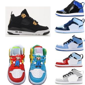 2023 Kid Dunks Spor Ayakkabıları Jumpman 4 Çocuk Ayakkabı Ayakkabı Bebek Tasarımcı Sneaker Trainers Toddler Kız Tod Pour Beyaz Siyah Üçlü Pembe Çocuk Ayakkabı 24-35