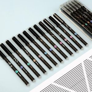 12pcs Takımyıldızı Beyan Kalemi Silinebilir Kalem 0.5mm Doldurma 0.35 Sevimli Jel Okulu Serin Silgi Koran Kırtasiye