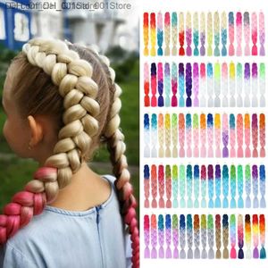 Fräulein Rola Synthetic 24 Zoll 100 g Großhandel monochrom Ombre GLOW HAISE VERWENDUNG TWIGED Giant gewebte Kanekalon Frauenhaar Z230816