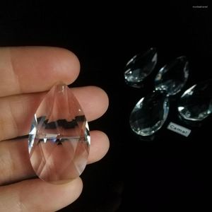 Avize kristal kamal 5pcs 38mm berrak gözyaşı prizması yüzlü cam kolye boncuk süsleme perdesi lamba ışık parçaları suncatcher