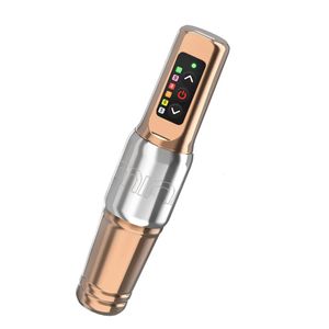 Тату -поток Mini Rotary 3,0 мм штриховой беспроводной панель PMU Cosmetic Tattoo Machine Pen для применения макияжа для микроблейдирования 230814