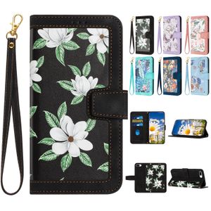 Moda Çiçek Çiçek Kelebek Kart Yuvası Flip Stand Kapağı Kapak Kayışı PU Deri Cüzdan Kılıfları İPhone 15 14 13 12 11 PRO Max X XS XR 8 7 Plus Samsung S23 Ultra A14 A34 A54