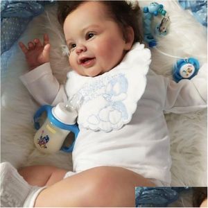 Куклы 60 см 3D-крапинчатая кожа Soft Sile Reborn Baby for Girl Realistic Princess Madeler Art Doll с васкарной веной нарядить Bebe 220315 D DHJQK