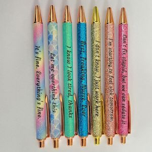 Ballpoint Pens 7pcs/Set Funny Pens медсестры Set Set Ballpoint Pen Set Рождественская вечеринка Favors Ride Word Daily Pen для каждого дня недели 230815